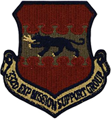 Air Force 332nd Expeditionary Mission Support Group Spice Brown OCP Scorpion Shoulder Patch With Velcro